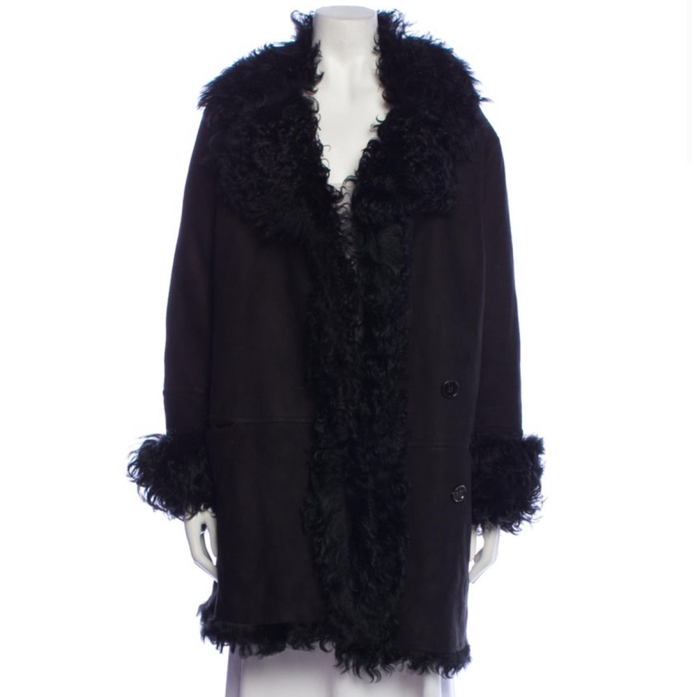Theory Black Shearling Fur Coat. Price firm.